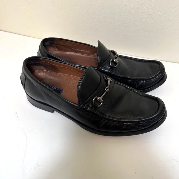 Cole Hann Black Leather Horse bit Loafers Pinch Gotham 8.5 Men\'s Made In India